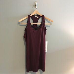 NWT Lucy Maroon Push Your Limits Tank W/ Bra